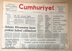 Cumhuriyet Gazetesi 27 Ağustos 1976 GZ124 - 1