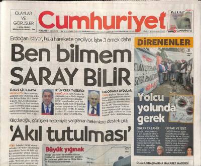 Cumhuriyet Gazetesi 27 Aralık 2018 - ABD Iraka Mı Çekiliyor ? Kılıçdaroğlu , Görüşleri Nedeniyle Yargılanan Hekimlere Destek Çıktı GZ94494 - 1