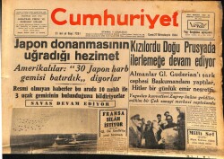 Cumhuriyet Gazetesi 27 Ekim 1944 - Kızılordu Doğu Prusyada İlerlemeğe Devam Ediyor GZ69838 - 1