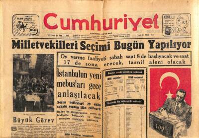 Cumhuriyet Gazetesi 27 Ekim 1957 - Mareşal Zukof Dün Vazifesinden Alındı GZ85398 - 1