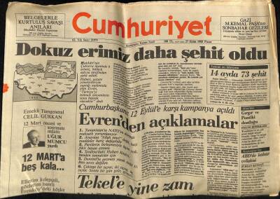 Cumhuriyet Gazetesi 27 Ekim 1985 - Demirel Dağa Taşa Korku Sinmiş GZ60757 - 2