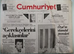 Cumhuriyet Gazetesi 27 Ekim 2000 Türk-Yunan İlişkilerindeki Gerilim ABye Yansıyor - GZ44713 - 2