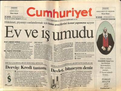 Cumhuriyet Gazetesi 27 Ekim 2001 - IMF İle Çalışmalar Ay Sonunda Bitecek - Ağrıyan Dişe Tütün Koyuyorlar GZ92947 - 1