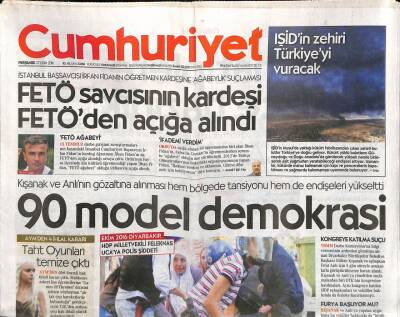 Cumhuriyet Gazetesi 27 Ekim 2016 - IŞİDin Zehiri Türkiyeyi Vuracak - DEP Milletvekili Orhan Doğan Polis Tarafından Götürülüyor GZ94622 - 1