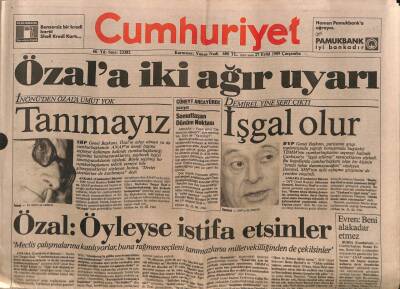 Cumhuriyet Gazetesi 27 Eylül 1989 - Çin`de Yaşlı Partililer Darbe Yaptı GZ88004 - 1