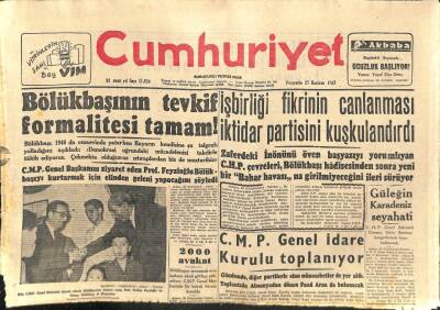 Cumhuriyet Gazetesi - 27 Haziran 1957 - İki Almanya İki Berlin GZ110236 - 1