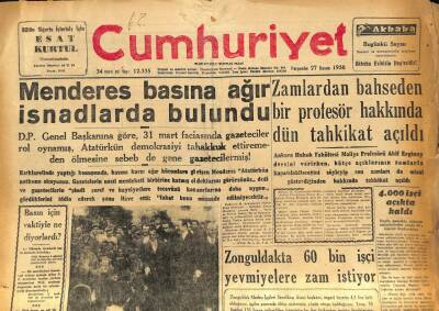 Cumhuriyet Gazetesi 27 Kasım 1958 - Vita Yağının Kilosuna 55 Kuruş Zam Yapıldı GZ86108 - 1