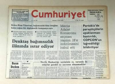 Cumhuriyet Gazetesi 27 Kasım 1975 GZ756 - 1