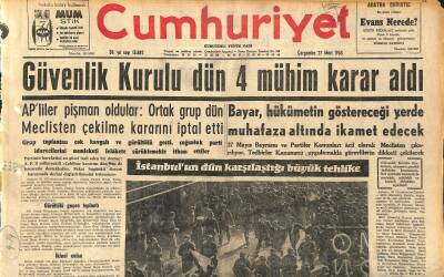 Cumhuriyet Gazetesi 27 Mart 1963 - 20 Bin Üniversiteli İle 4 Bin APli Arasında Kanlı Bir Çarpışma Oldu GZ120551 - 1