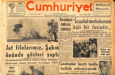 Cumhuriyet Gazetesi 27 Mayıs 1956 - Zeki Müren Bebek Gazinosu Reklamı - Dünya Kupasında Başarılarımız Devam Ediyor GZ119765 - 1