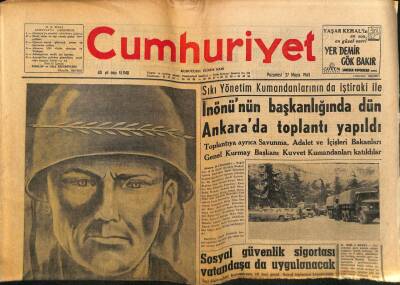 Cumhuriyet Gazetesi 27 Mayıs 1963 - İnönünün Başkanlığında Dün Ankarada Toplantı Yapıldı GZ81343 - 1
