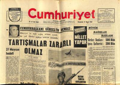 Cumhuriyet Gazetesi 27 Mayıs 1965 - Yeni İnfaz Kanunu Tasarısı Komisyonda Kabul Edildi GZ58993 - 1