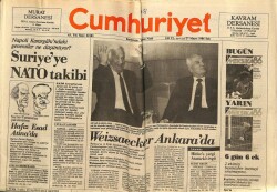 Cumhuriyet Gazetesi 27 Mayıs 1986 - Suriyeye NATO Takibi GZ65218 - 1