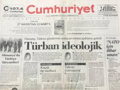 Cumhuriyet Gazetesi 27 Mayıs 1999 -Türban İdeolojik GZ36517 - 1