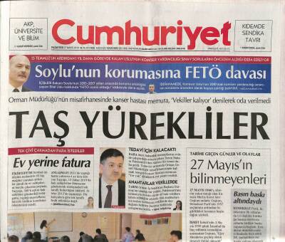 Cumhuriyet Gazetesi 27 Mayıs 2019 - Samsun Valisi Kaymaka Yeni Makam Aracı Tahsis Edildi - Topluma Dönüş Projesi GZ95284 - 1