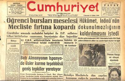 Cumhuriyet Gazetesi 27 Şubat 1960 - Prenses Margaret Nihayet Nişanlandı - Kraliçe Farah Diba Hamile GZ119966 - 1