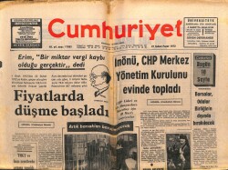 Cumhuriyet Gazetesi 27 Şubat 1972 - İnönü CHP Merkez Yönetim Kurulunu Evinde Topladı GZ103266 - 2