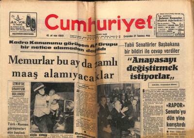 Cumhuriyet Gazetesi 27 Temmuz 1966 - İzmirde Uranyum Bulundu GZ85482 - 1