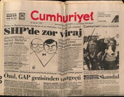 Cumhuriyet Gazetesi 27 Temmuz 1991 - Para Bitti , Köprü Paydos GZ65159 - 2