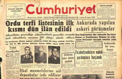 Cumhuriyet Gazetesi 28 Ağustos 1958 - Zafer Ve Akis Aleyhinde Hakaret Davası Açılıyor - Ankarada Yapılan Askeri Görüşmeler GZ120282 - 1