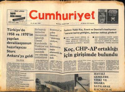 Cumhuriyet Gazetesi 28 Ağustos 1975 - Ereğli Demir Çelikte 7000 İşçi İçin Maden-İş Grev Kararı Aldı GZ96923 - 1