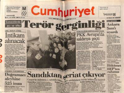 Cumhuriyet Gazetesi 28 Aralık 1991 - Doğum Günü Hediyesi GZ55478 - 1