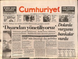Cumhuriyet Gazetesi 28 Aralık 1995 - CHP'nin Umudu Muhalefette - Sinemanın Yüzüncü Doğum Günü GZ3207 - Gökçekoleksiyon