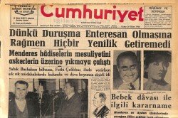 Cumhuriyet Gazetesi 28 Ekim 1960 - Menderes Hadiselerin Mesuliyetini Askerlerin Üzerine Yıkmaya Başladı - Yeni Maksim Salonlarında Zeki Müren GZ152563 - 1