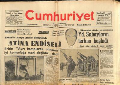 Cumhuriyet Gazetesi 28 Ekim 1964 - Eskişehirde Düşen Bir Jet Heyecan Yarattı GZ85381 - 1