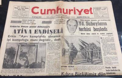 Cumhuriyet Gazetesi 28 Ekim 1964-Kıbrıs Birliğimiz Dün İskenderuna Döndü GZ6001 - 2