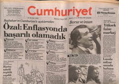 Cumhuriyet Gazetesi 28 Ekim 1987 - Arçelik Genel Müdürü Subaşı Bu Yılki Hedef 300 Milyar Ciro , 30 Milyar Kar GZ85021 - 1