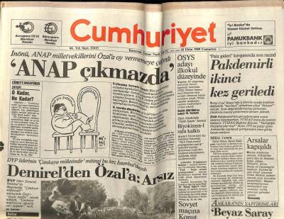 Cumhuriyet Gazetesi 28 Ekim 1989 - Doğum Günü Hediyesi GZ56975 - 1
