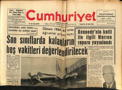 Cumhuriyet Gazetesi 28 Eylül 1964 - General Mac Arthurun Hatıratı Yayınlandı GZ80053 - 1