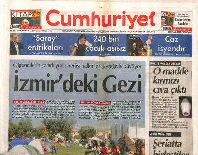 Cumhuriyet Gazetesi 28 Eylül 2013 - Dışişlerini Karıştıran Mobbing Suçlaması - Pakistandaki Büyük Sarsıntı Sonrası 3 Kilomertelik Ada Oluştu GZ95275 - 1
