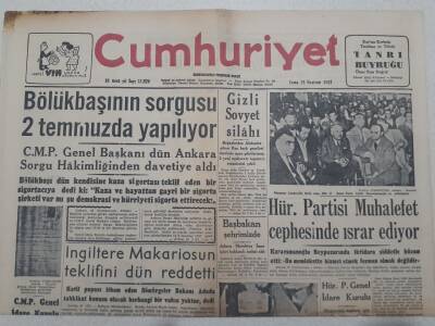Cumhuriyet Gazetesi 28 Haziran 1957 - Gizli Sovyet Silahı GZ71927 - 1