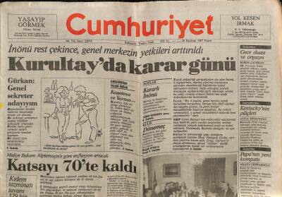 Cumhuriyet Gazetesi 28 Haziran 1987 - 11 İslam Ülkesinin Sanayi Bakanları İstanbulda Toplandı GZ74730 - 1