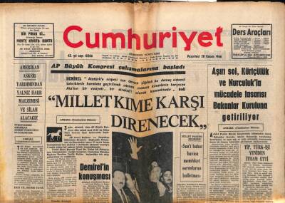 Cumhuriyet Gazetesi 28 Kasım 1966 - Şair Ümit Yaşarın Jübilesi Yapılıyor GZ85334 - 1
