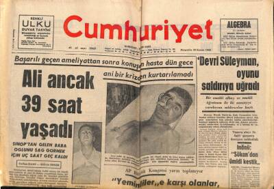 Cumhuriyet Gazetesi 28 Kasım 1968 - Londra - Sidney Yarışçıları Dün Fırtına Gibi Geçtiler GZ69595 - 1