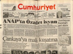 Cumhuriyet Gazetesi 28 Kasım 1991 - Çankayaya Mali Kuşatma GZ62181 - 2
