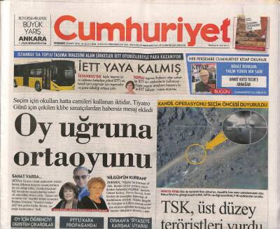 Cumhuriyet Gazetesi 28 Mart 2019 - TSK , Üst Düzey Teröristleri Vurdu - Suriyeyi Parçalama Stratejisi GZ94996 - 1