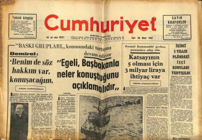 Cumhuriyet Gazetesi 28 Mayıs 1967 - Balıkesirde Eceviti Karşılayan Halk 8ler İçin İhraç Diye Bağırdı GZ59202 - 1