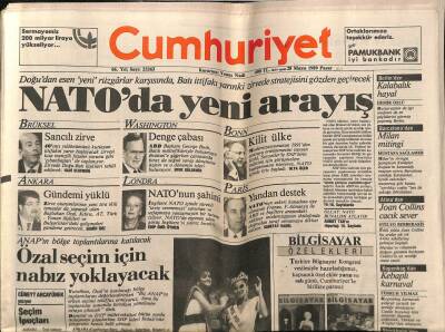 Cumhuriyet Gazetesi 28 Mayıs 1989 - NATOda Yeni Arayış GZ75991 - 1