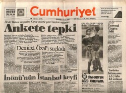 Cumhuriyet Gazetesi 28 Mayıs 1991 - Galatasarayın Gözü Avrupada GZ61332 - 1