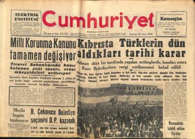 Cumhuriyet Gazetesi 28 Nisan 1958 - Menderes Korede Türk Tugayını Teftiş Etti - Adende Çarpışma Oluyor GZ98144 - 1