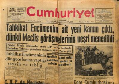 Cumhuriyet Gazetesi 28 Nisan 1960 - Kore Cumhuriyeti Nihayet İstifa Etti GZ82595 - 1
