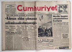 Cumhuriyet Gazetesi 28 Nisan 1964-Kıbrısın Elden Çıkmasına Asla Müsaade Etmeyeceğiz GZ6414 - 2