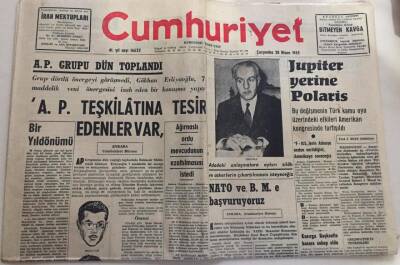 Cumhuriyet Gazetesi 28 Nisan 1965-A.P. Teşkilatına Tesir Edenler Var GZ6048 - 1