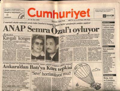 Cumhuriyet Gazetesi 28 Nisan 1991 - Herbert Rossun Mavi Cennetim Adlı Filmi 6 Sinemada Gösteriliyor GZ85081 - 1