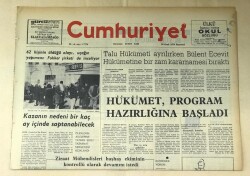 Cumhuriyet Gazetesi 28 Ocak 1974 GZ443 - 1
