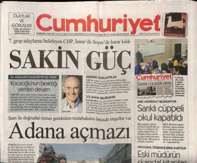 Cumhuriyet Gazetesi 28 Ocak 2019 - Şam İle Doğrudan Temas Gerektiren Mutabakatın Önünde Engeller Var GZ94518 - 1